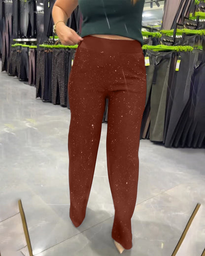 Pantalon Élégant Scintillant
