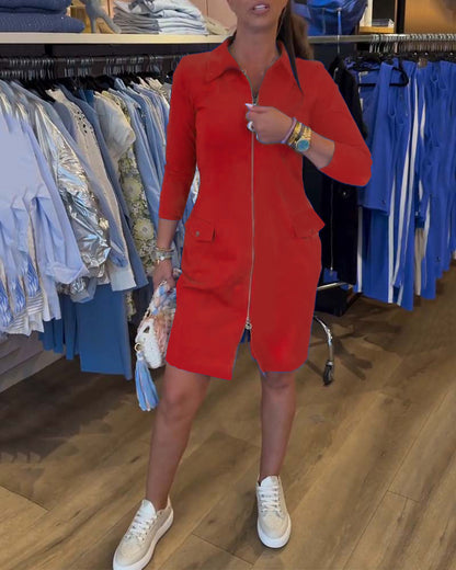 Robe Emeline Col et zip