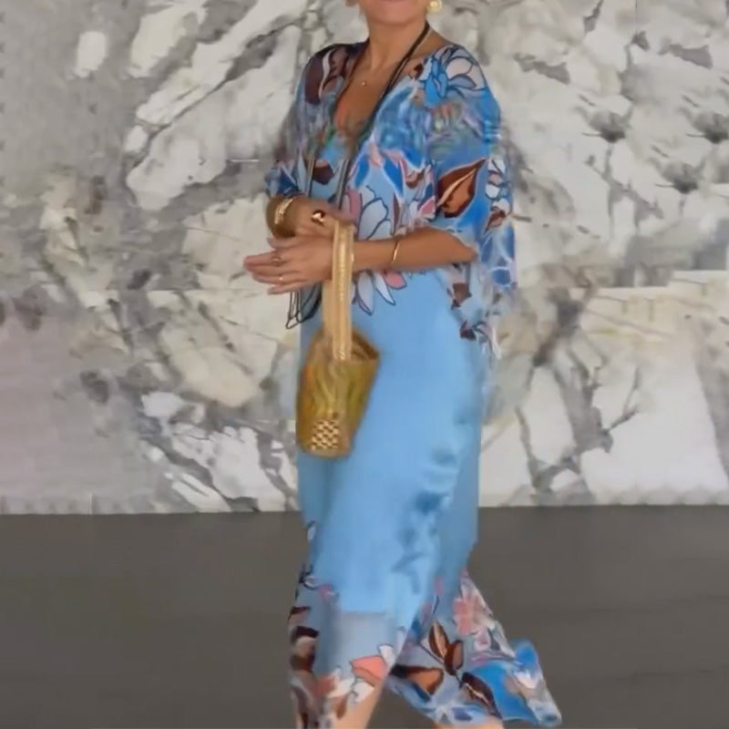 Robe Fleuri en Coton et viscose