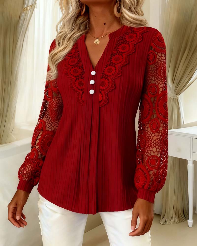 Chemise Élégant En Dentelle